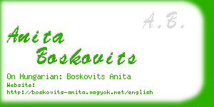 anita boskovits business card